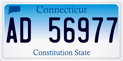 CT license plate AD56977