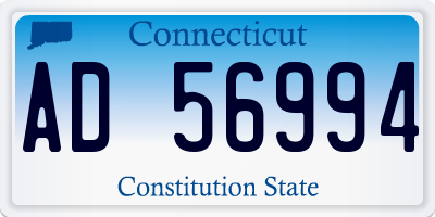 CT license plate AD56994