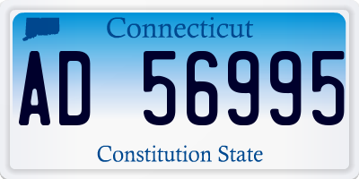 CT license plate AD56995