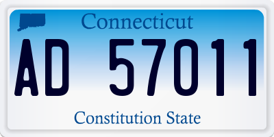 CT license plate AD57011