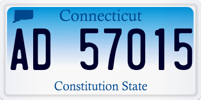 CT license plate AD57015