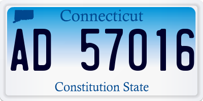 CT license plate AD57016