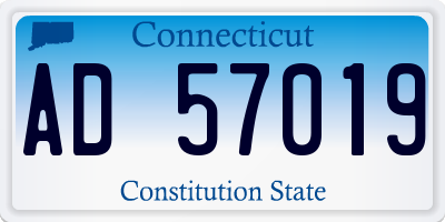 CT license plate AD57019