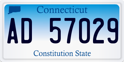 CT license plate AD57029