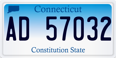 CT license plate AD57032