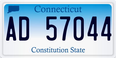 CT license plate AD57044