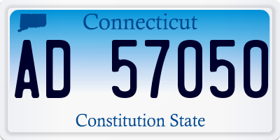 CT license plate AD57050