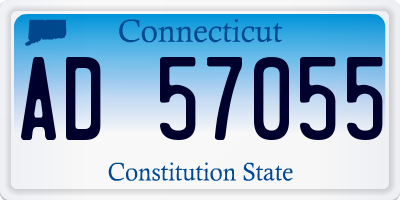 CT license plate AD57055