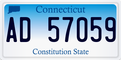 CT license plate AD57059