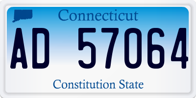 CT license plate AD57064