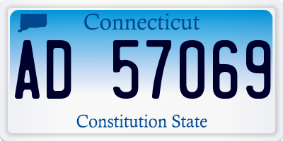 CT license plate AD57069