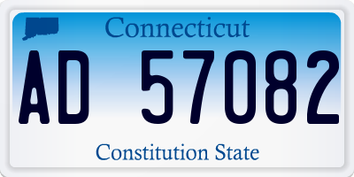 CT license plate AD57082