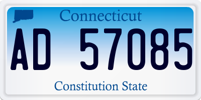 CT license plate AD57085