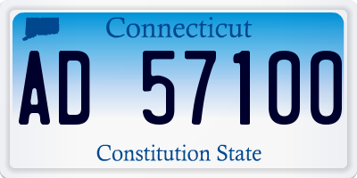 CT license plate AD57100