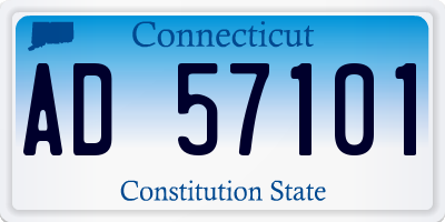 CT license plate AD57101