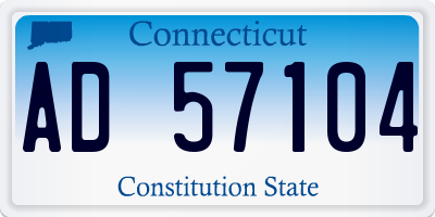 CT license plate AD57104