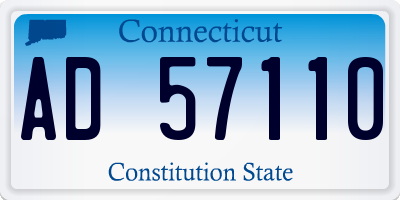 CT license plate AD57110