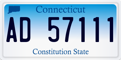 CT license plate AD57111