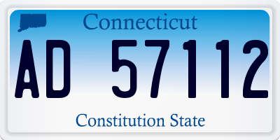 CT license plate AD57112