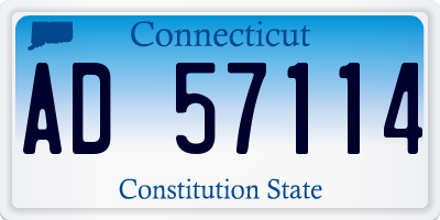 CT license plate AD57114