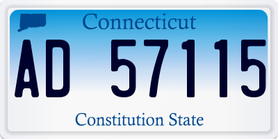 CT license plate AD57115