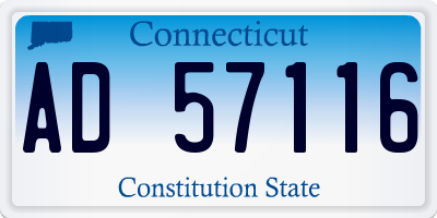 CT license plate AD57116