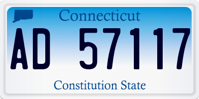 CT license plate AD57117