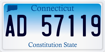 CT license plate AD57119
