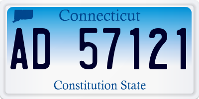 CT license plate AD57121