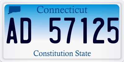 CT license plate AD57125