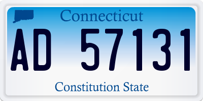 CT license plate AD57131