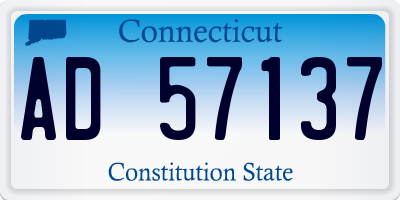 CT license plate AD57137