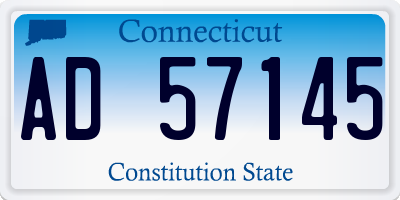CT license plate AD57145