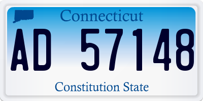 CT license plate AD57148