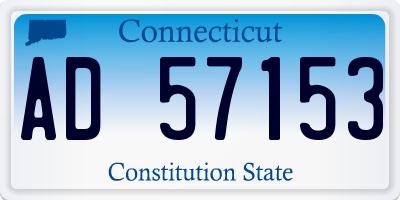 CT license plate AD57153