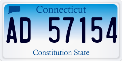 CT license plate AD57154