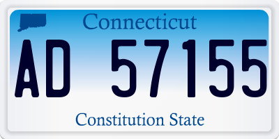 CT license plate AD57155