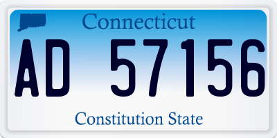 CT license plate AD57156