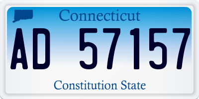 CT license plate AD57157