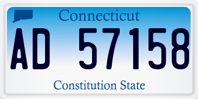 CT license plate AD57158