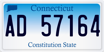 CT license plate AD57164