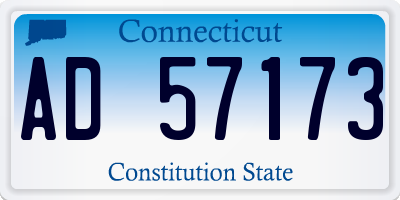 CT license plate AD57173