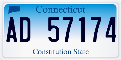 CT license plate AD57174