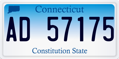 CT license plate AD57175
