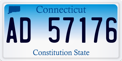 CT license plate AD57176