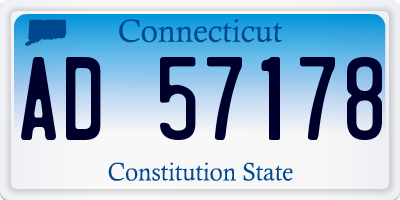 CT license plate AD57178