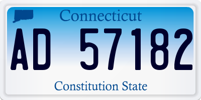 CT license plate AD57182