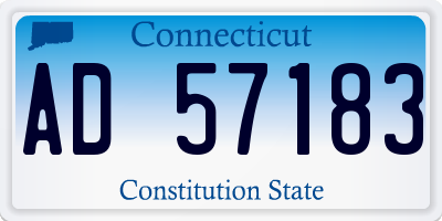 CT license plate AD57183