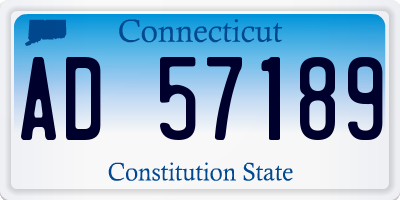 CT license plate AD57189