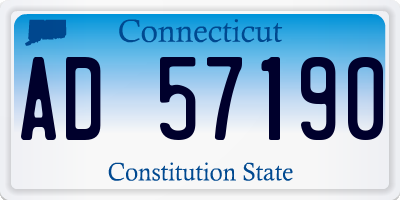 CT license plate AD57190